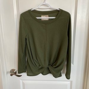 Jackson Rowe waffle knit in gorgeous olive green